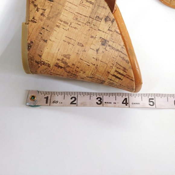 Lane Bryant Womens Strappy Wedge Cork Midsole High Heel‎ Slide Sandals Multi 8W - Picture 8 of 10